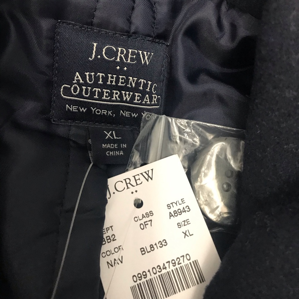 J.CREW Blue Wool Blend Coat XL - Picture 4 of 4